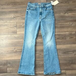 NWT MOTHER High Waisted Weekender Skimp Jeans in Swing And A Miss Sz 30